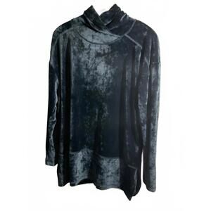 Navy Snoskins Velvet Cowl Neck Women's Tunic